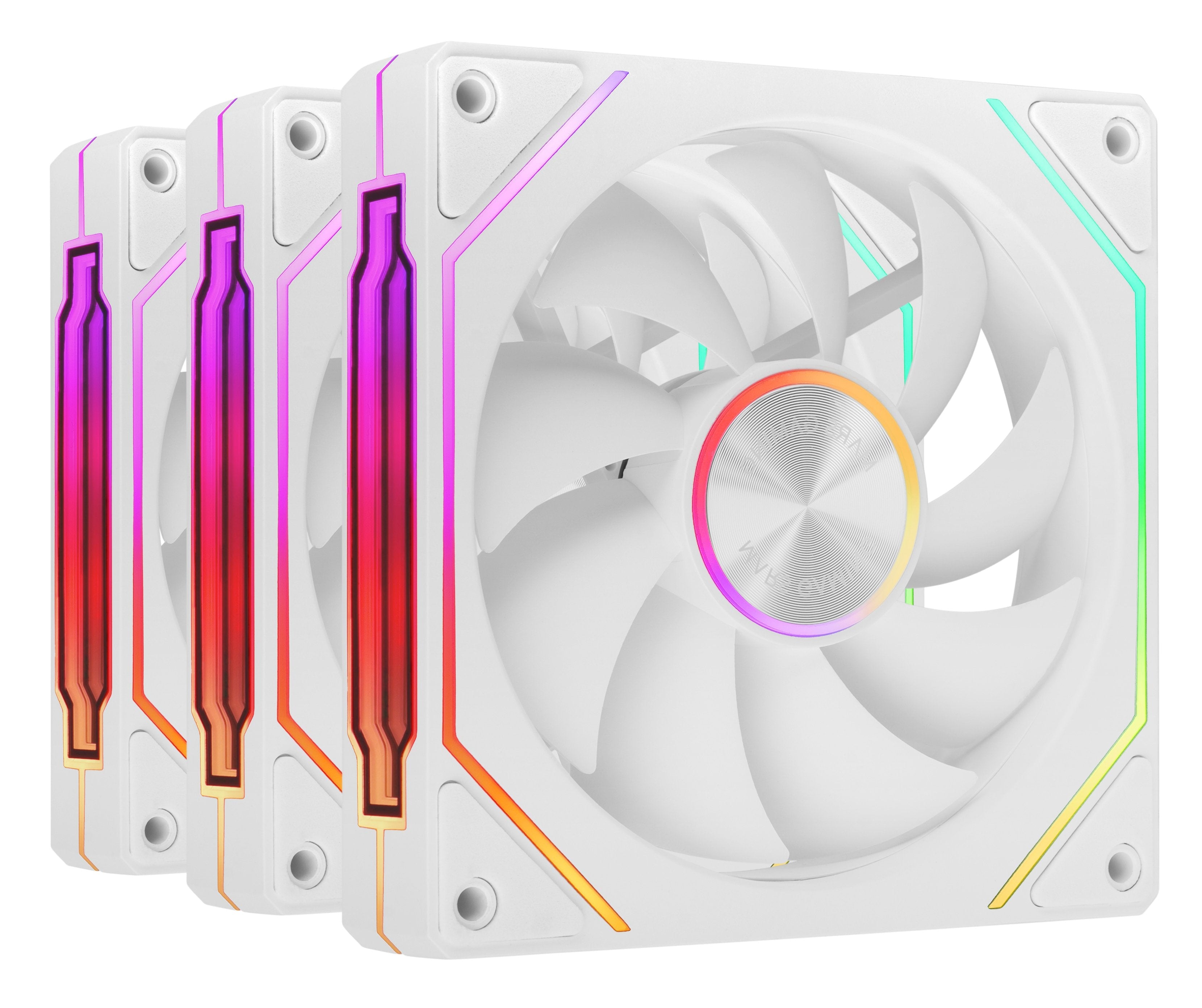 Pack 3 Ventiladores Mars Gaming Mf-Linkfinitykit2 12cm Argb Blanco
