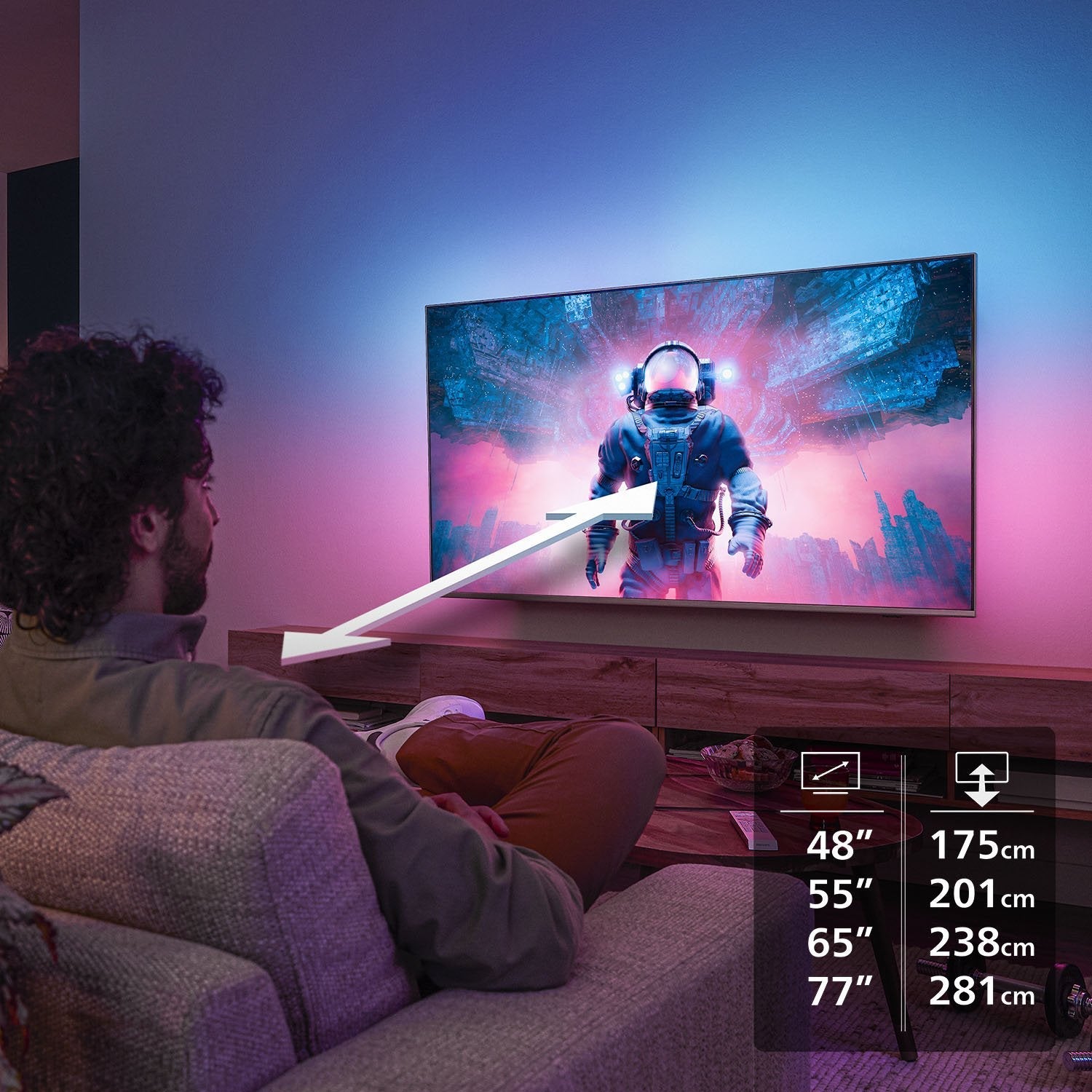 Philips 55oled760/12 (139 Cm (55 Zoll), Negro, Ultrahd/4k, Ambilight, Tripple Tuner, 120hz Panel) 55oled760/12