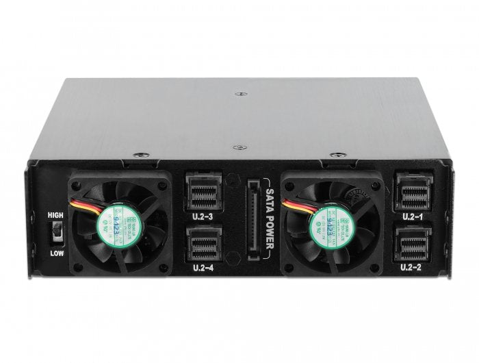 Delock 47235 Panel Bahía Disco Duro 13,3 Cm (5.25") Bandeja Para Disco Duro Negro, Bastidor De Instalación Negro, 13,3 Cm (5.25"), Bandeja Para Disco Duro, Nvme, 2.5", Negro, Aluminio