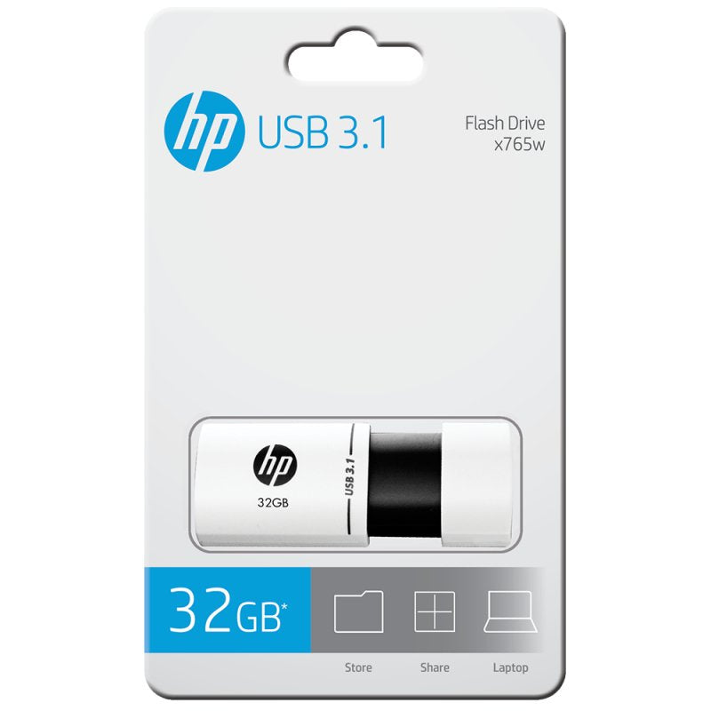 Hp X765w Memoria Usb 3.1 32gb - Color Blanco/Negro (Pendrive)