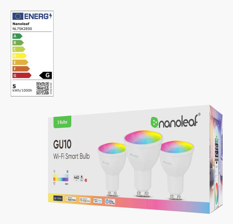 Nanoleaf Essentials Matter Wlan Smart Bulb Gu10 - 3pk