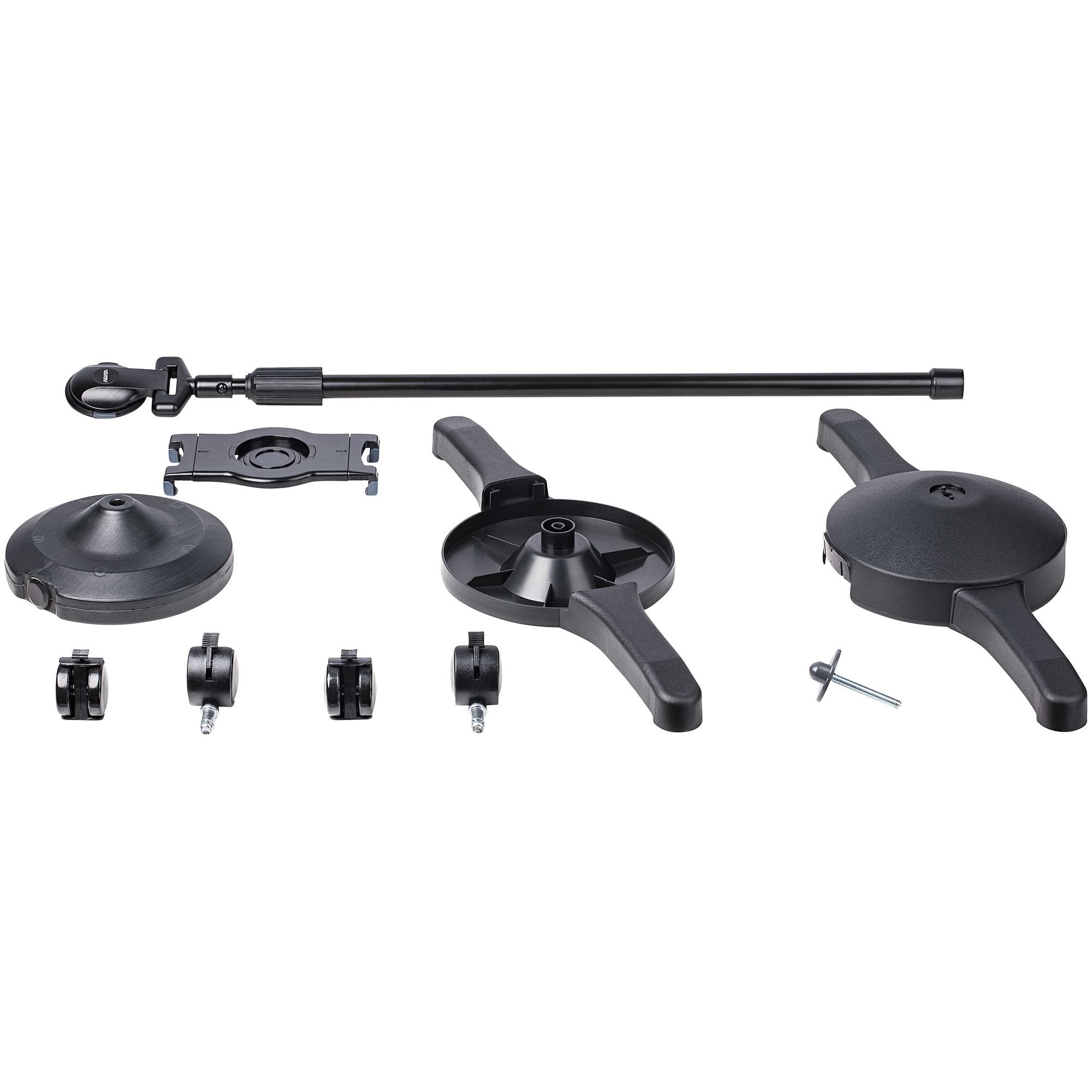 Startech.Com Base Soporte Móvil Con Ruedas Bloqueables Para Tablet - Atril De Altura Ajustable Para Tablets De 7 A 11 Pulgadas - Base Portátil Para Tablet Con Soporte Removible Para Tablet