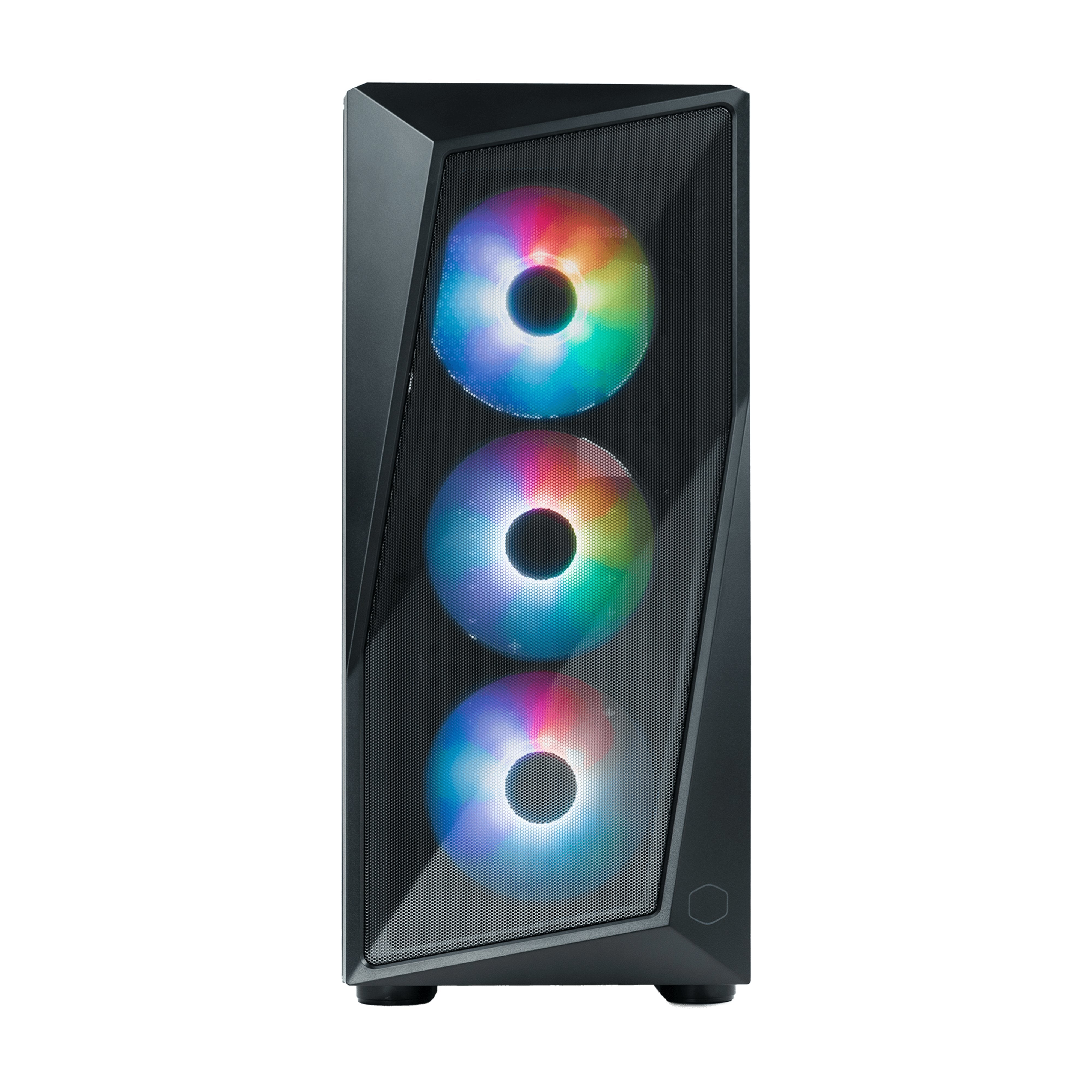 Caja Pc Cooler Master Cmp 520 Midi Tower Negro (Cooler Master Cmp 520 Case, Black, Mid Tower, 1 X Usb 3.2 Gen 1 Type-A, 1 X Usb 2.0, Tempered Glass Side Window Panel, Asymmetrical Mesh Geode Front Panel, 3 X Addressable Rgb Fans Included)