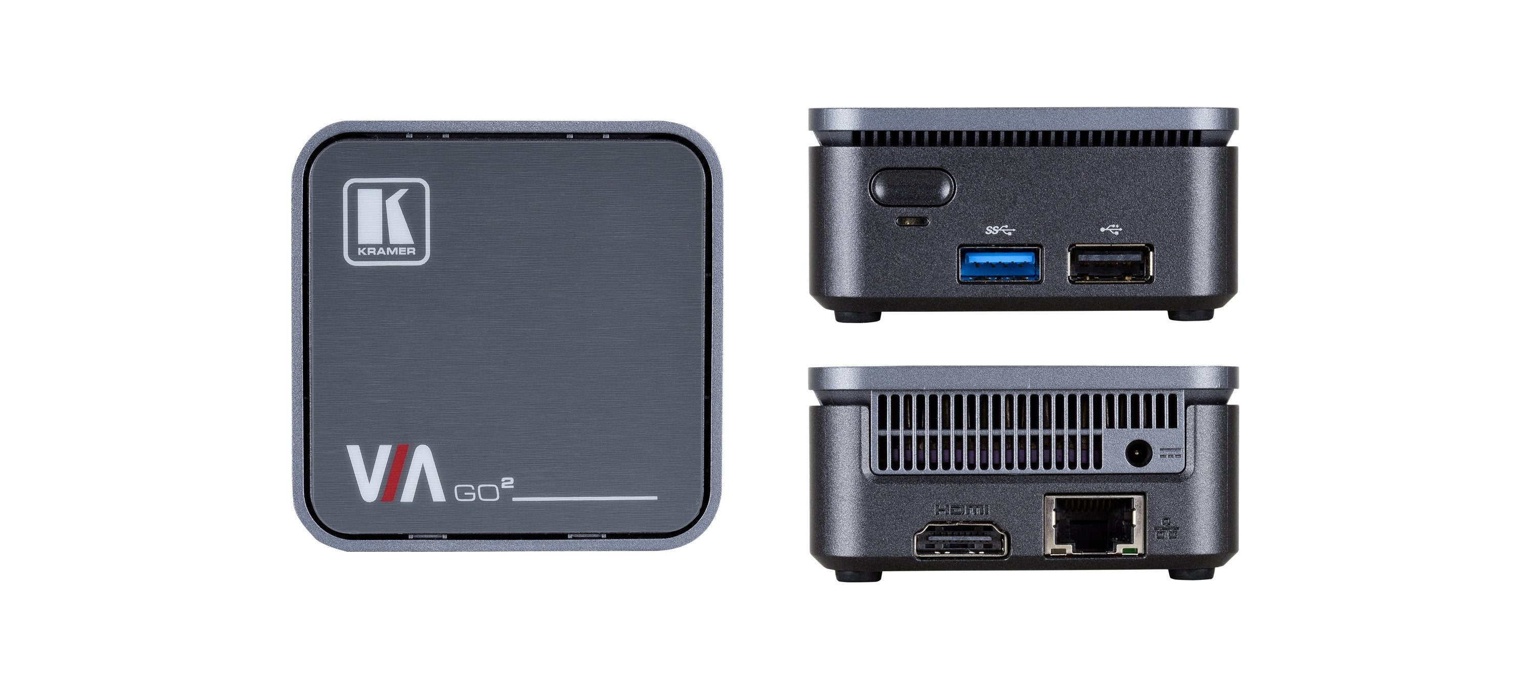 Via Go2. Compact + Secure 4k Perp Wireless Presentation Device