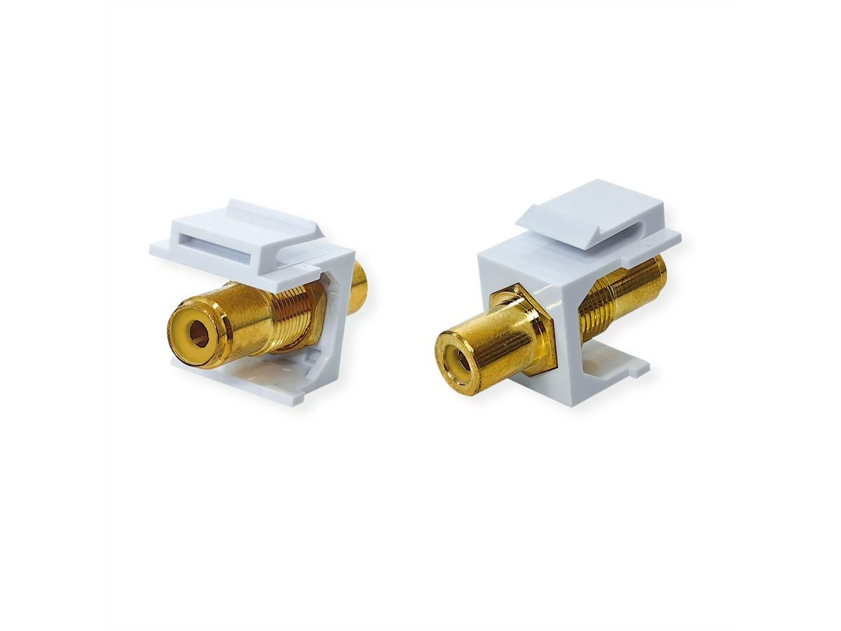 Value Rca-Keystone-Kupplung, Kunststoff, Gelb