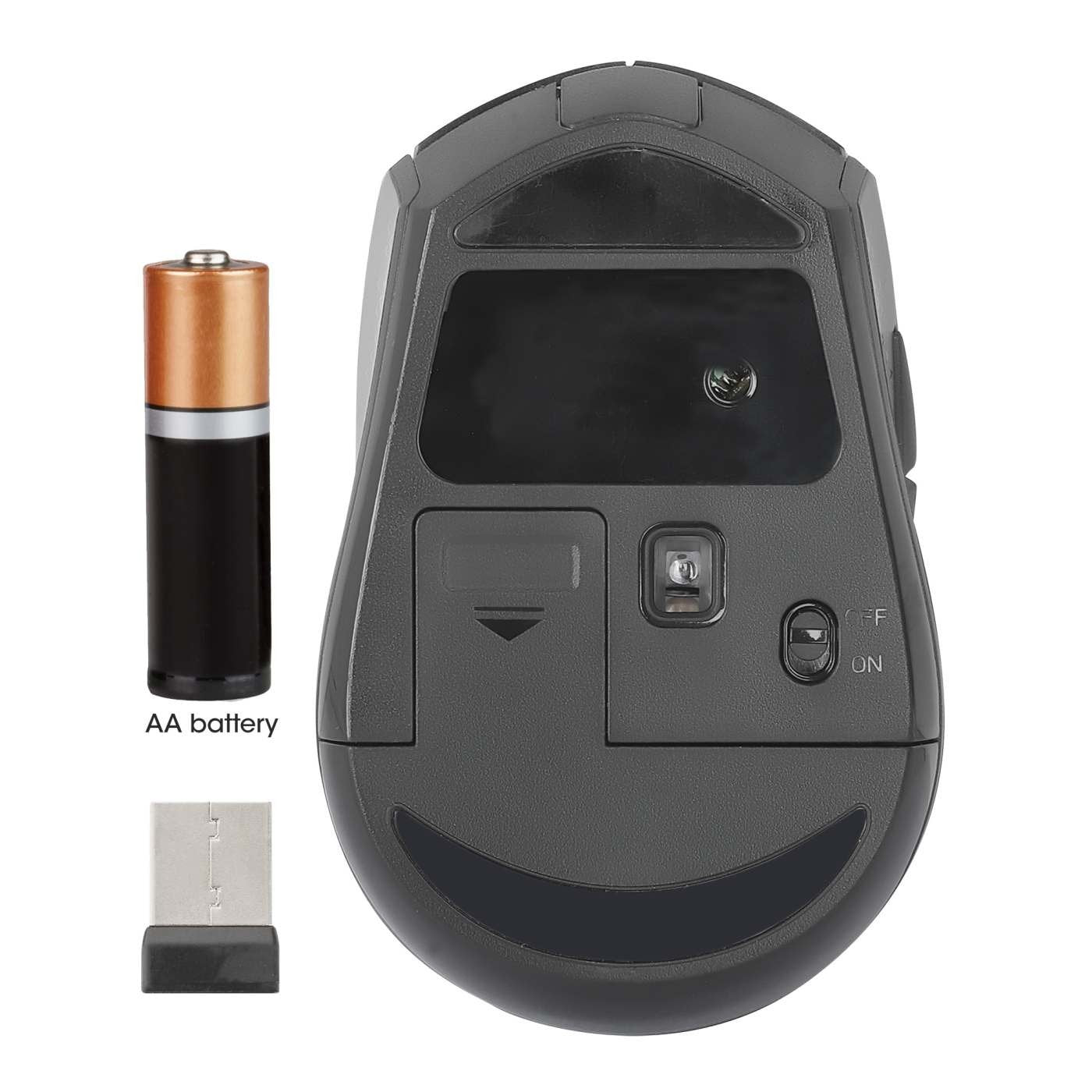 Ratón Manhattan 190343  Universal Ambidextro Rf Inalámbrico Óptico 1600 Dpi