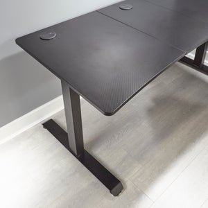 Xrocker Gaming Tisch Gris Höhenverstellbar Aluminium Carbon