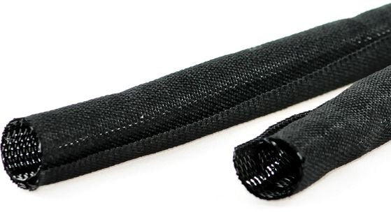Value Gewebeschlauch Snap Fr Cablebndelung, Schwarz, 25 M