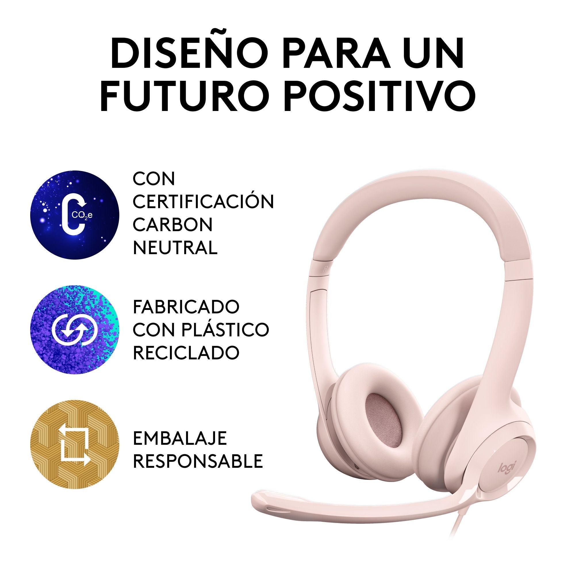 Logitech H390 Auriculares Alámbrico Diadema Usb Tipo A Rosa