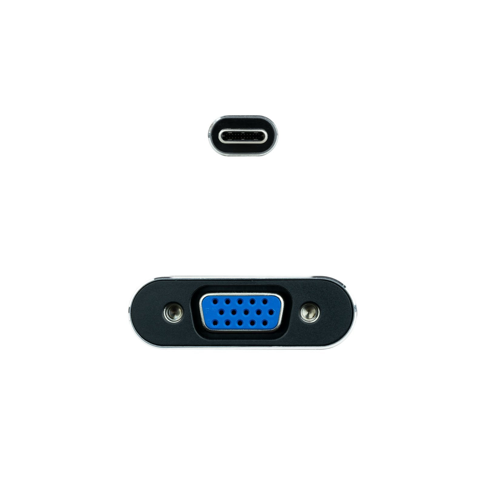 Nanocable Conversor Usb-C A Vga - Aluminio - 10cm - Gris