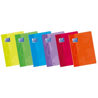Oxford Classic Pack De 10 Libretas Grapadas Formato A4 Milimetrado - 48 Hojas Con Margen - Tapa Blanda Plastificada - Colores Surtidos