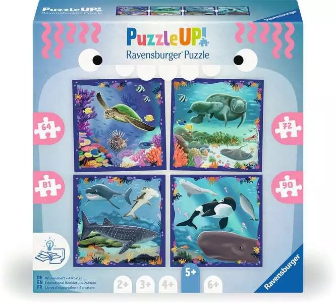 Ravensburger Rompecabezas! - Animales De Mar 64, 72, 81 Y 90 Partes 12004004