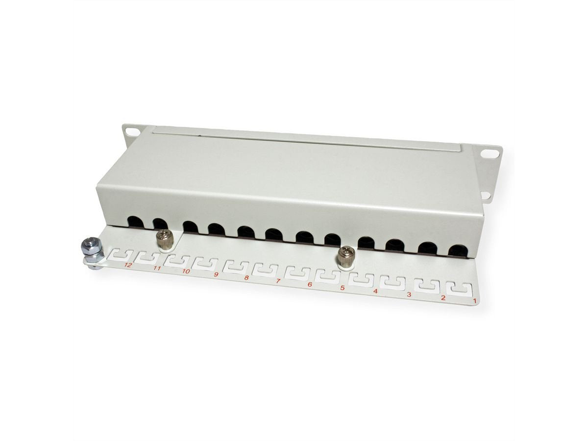 Roline 10-Zoll Patchpanel 12 Ports, Cat.6a (Class Ea), Geschirmt