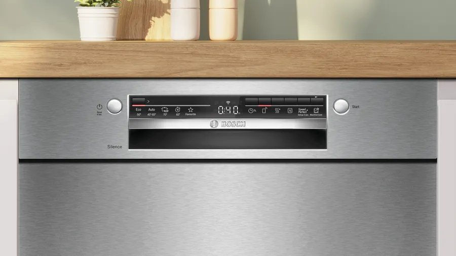 Bosch Home Smu2hts08e Serie 2, Lavavajillas Acero Inoxidable (Cepillado), 60 Cm, Home Connect Smu2hts08e