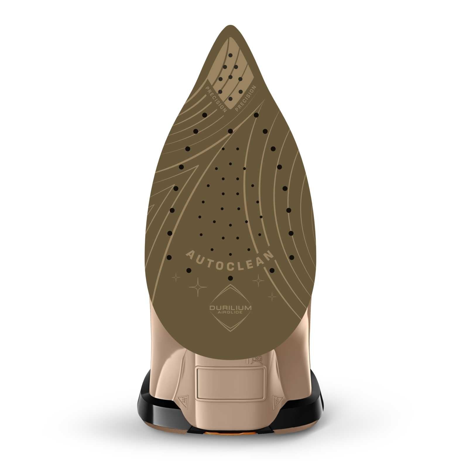 Tefal Ultimate Pure Fv9852e0 Plancha Plancha Vapor-Seco Durilium Airglide Autoclean Soleplate 3200 W Negro, Cobre