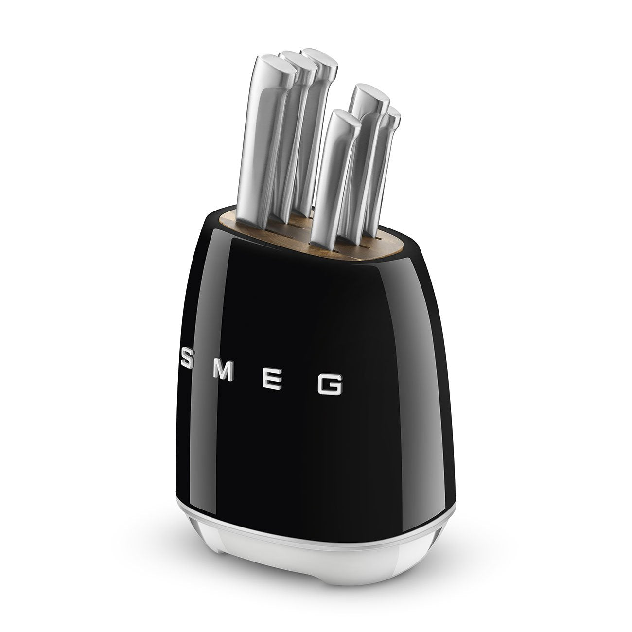 Bloque De Cuchillos Smeg Estilo Años 50 Negro Kbsf02bl