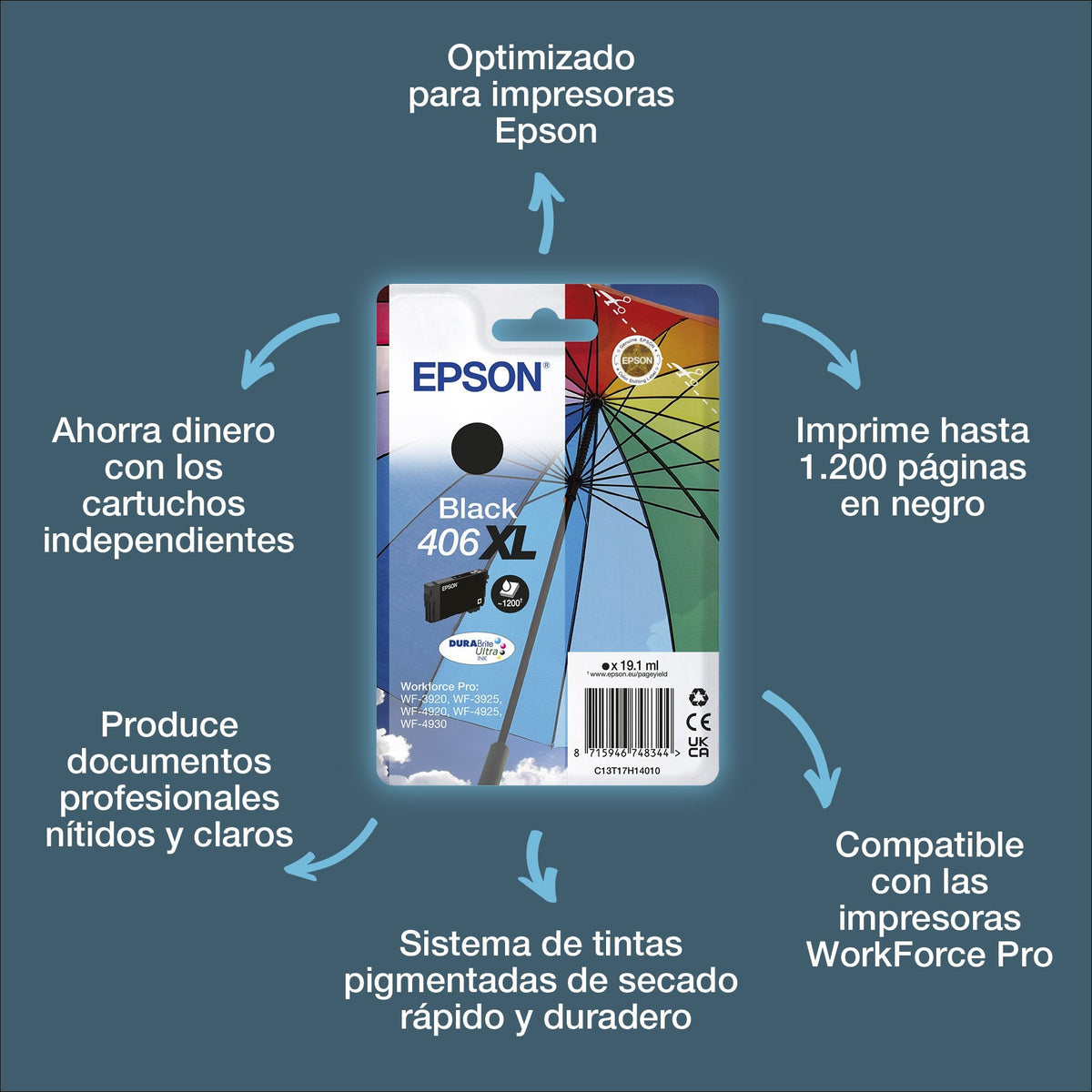 Epson Singlepack Black 406xl Durabrite Ultra Ink