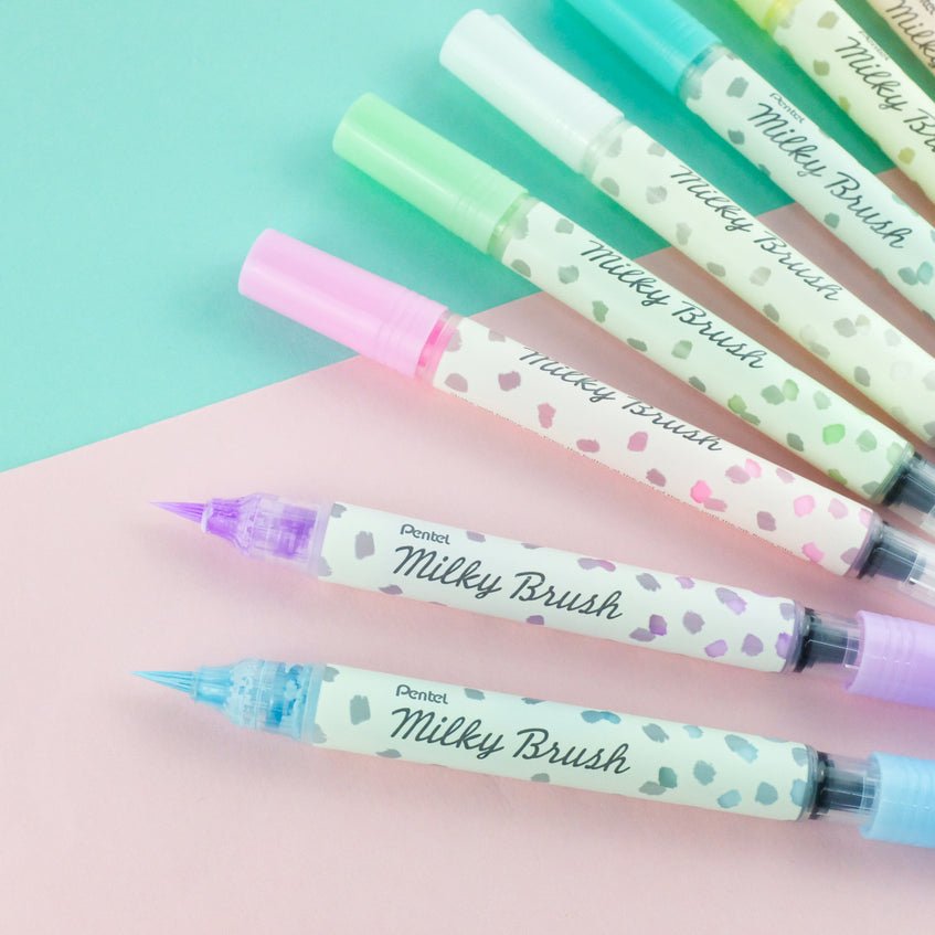Pentel Rotulador Pincel Milky Brush Naranja