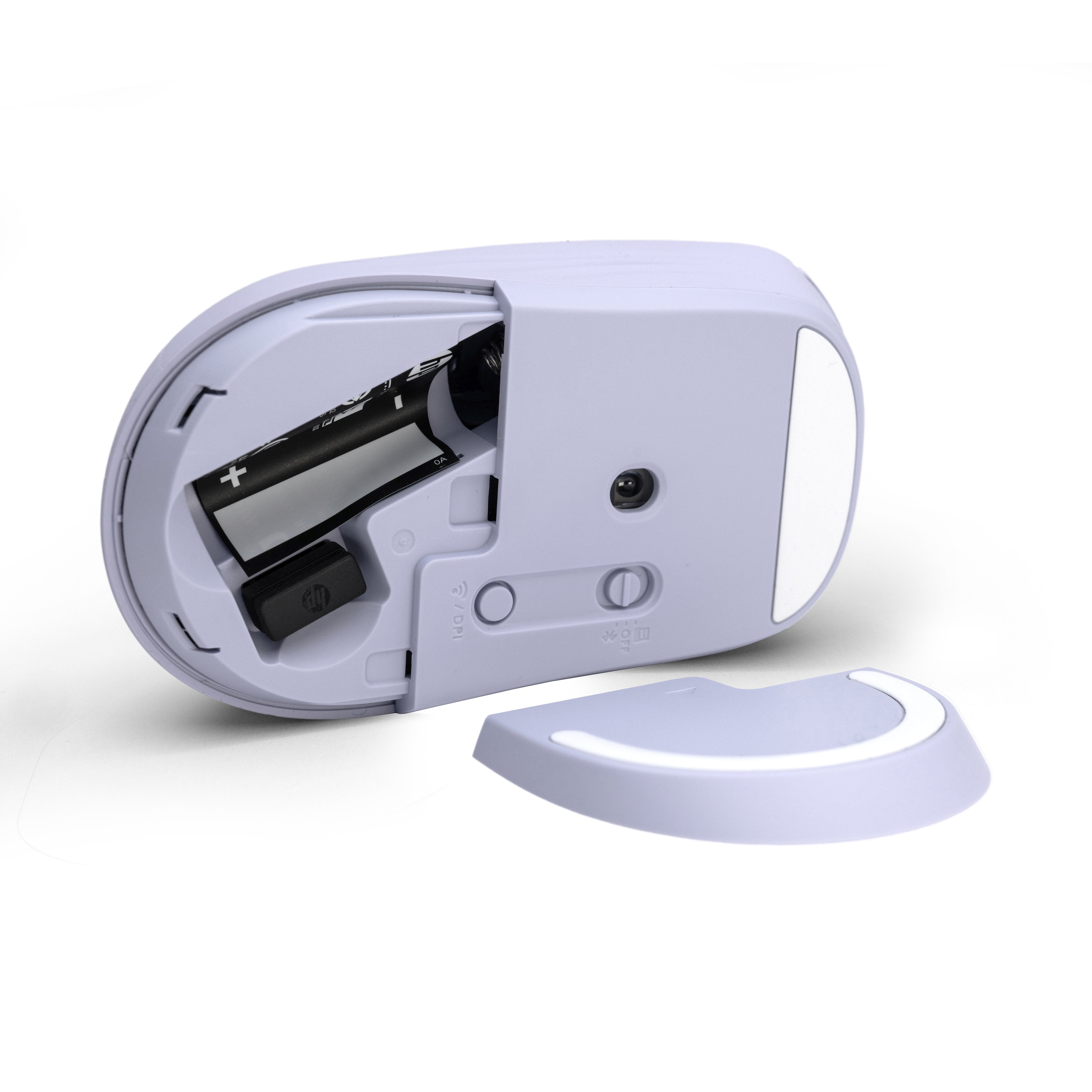 Hp 400 Rat N Inal Mbrico Dual - Bluetooth Y Usb 2.4ghz  Bater A De 24 Meses  Clics Silenciosos  Tacto Suave  Morado