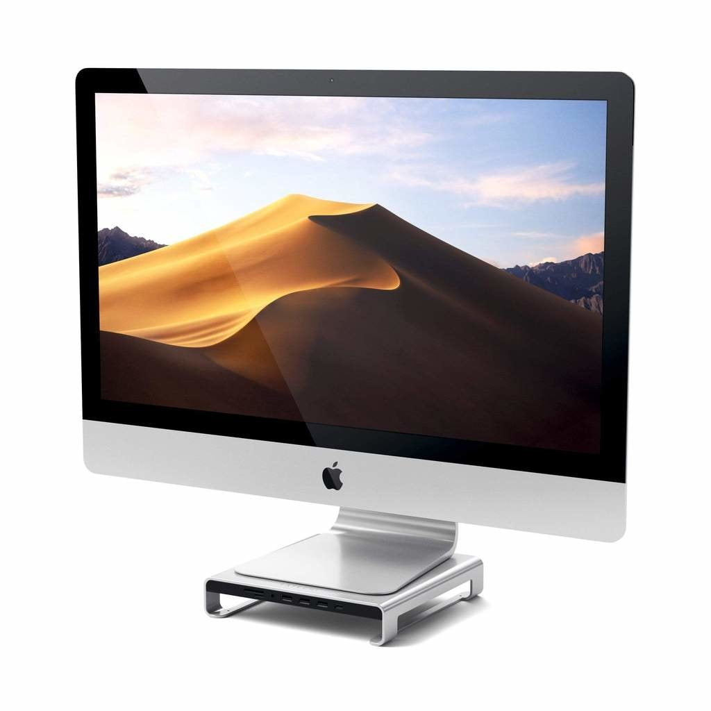 Satechi Aluminio Para Imac Usb-C (Usb-C, 3x Usb-A, Lector De Tarjetas Micro/Sd, Puerto Jack) (Plateado)
