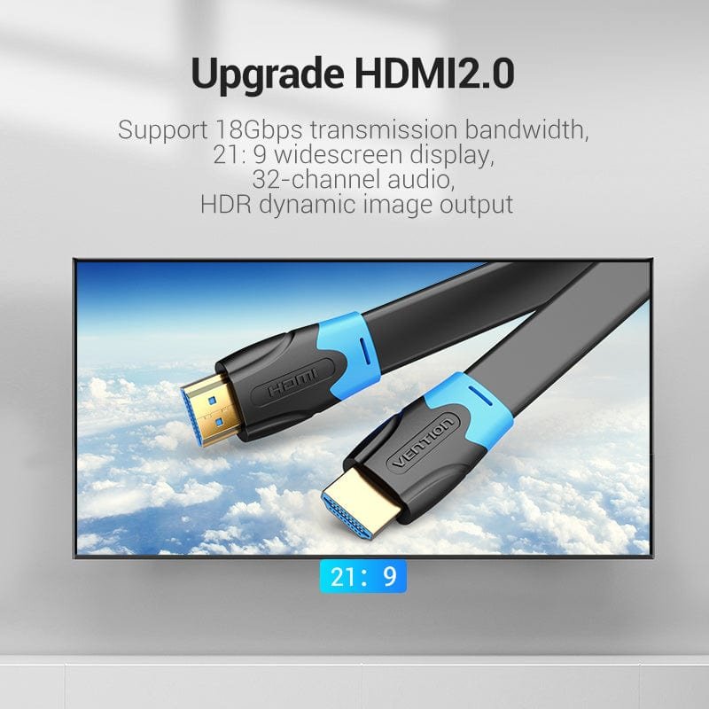 EAN 6922794742222 - Vention AAKBH cable HDMI 2 m HDMI tipo A (Estándar) Negro imagen 3