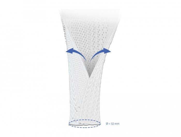 Delock Geflechtschlauch Con Klettverschluss 10 M X 32 Mm Blanco