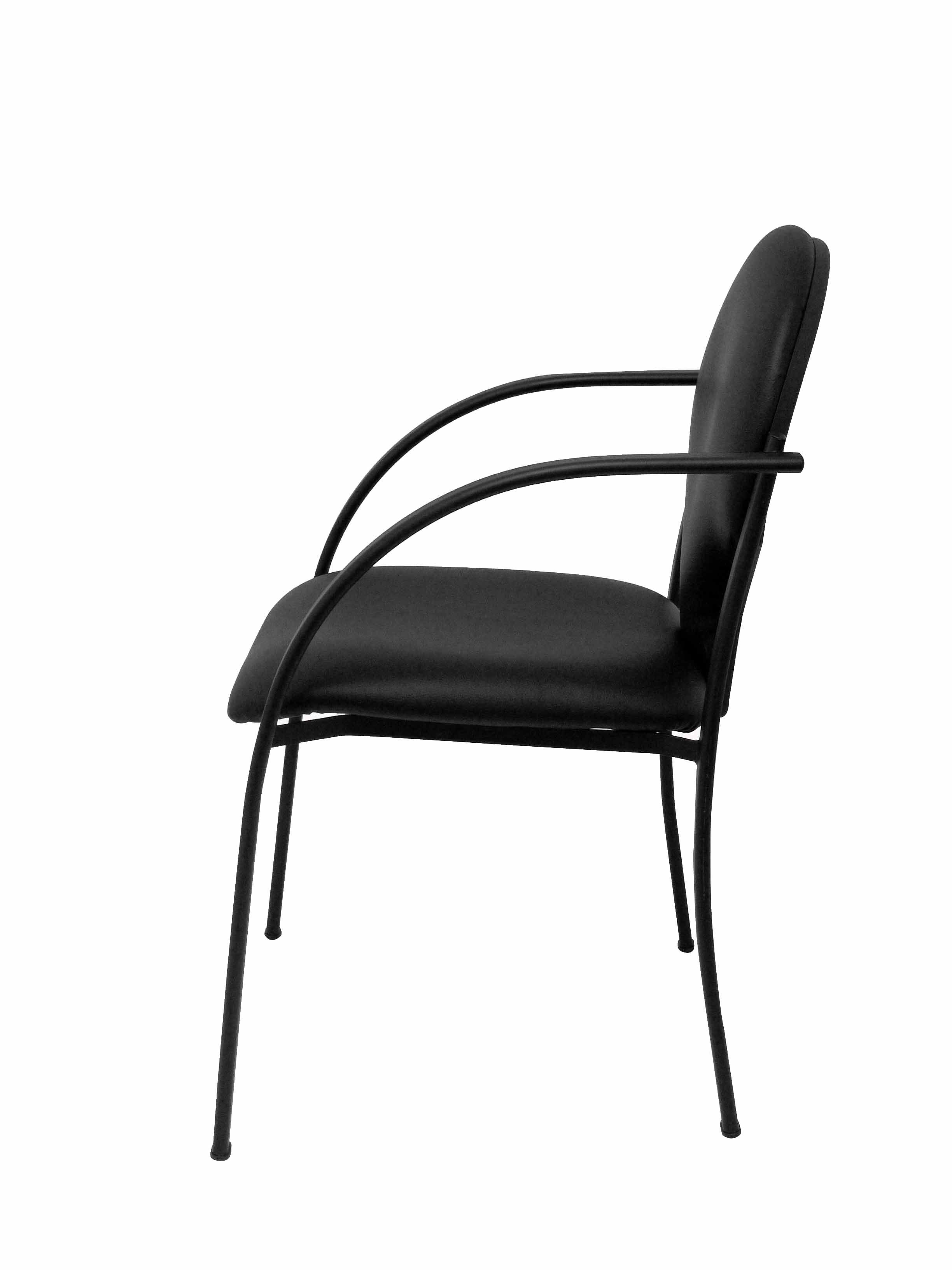 Pack 2 Sillas Hellin Chasis Negro Similpiel Negro