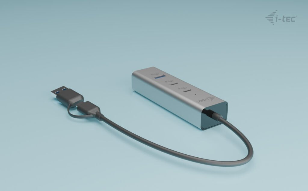 EAN 8595611707247 - i-tec Metal CAHUBMETAL2A2CPD hub de interfaz USB 3.2 Gen 1 (3.1 Gen 1) Type-A + Type-C 5000 Mbit/s Plata imagen 3