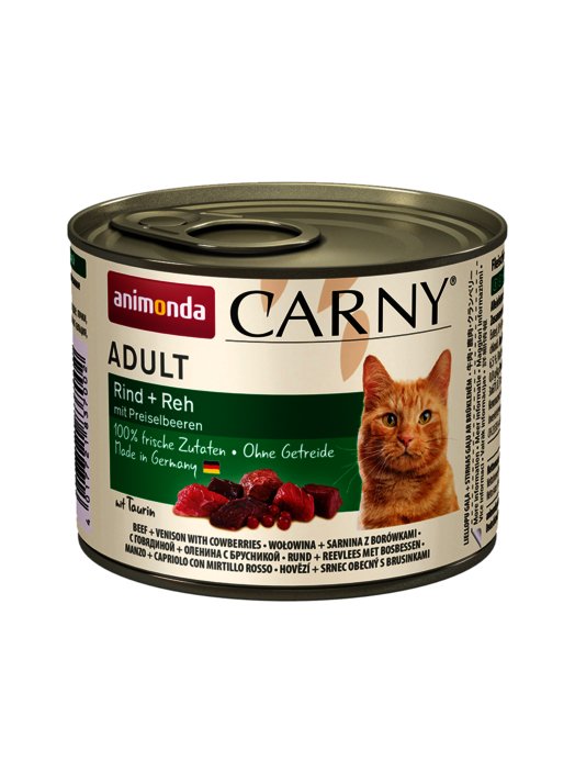 Animonda Carny Adult Sabor: Ternera, Venado Con Arándanos 200g