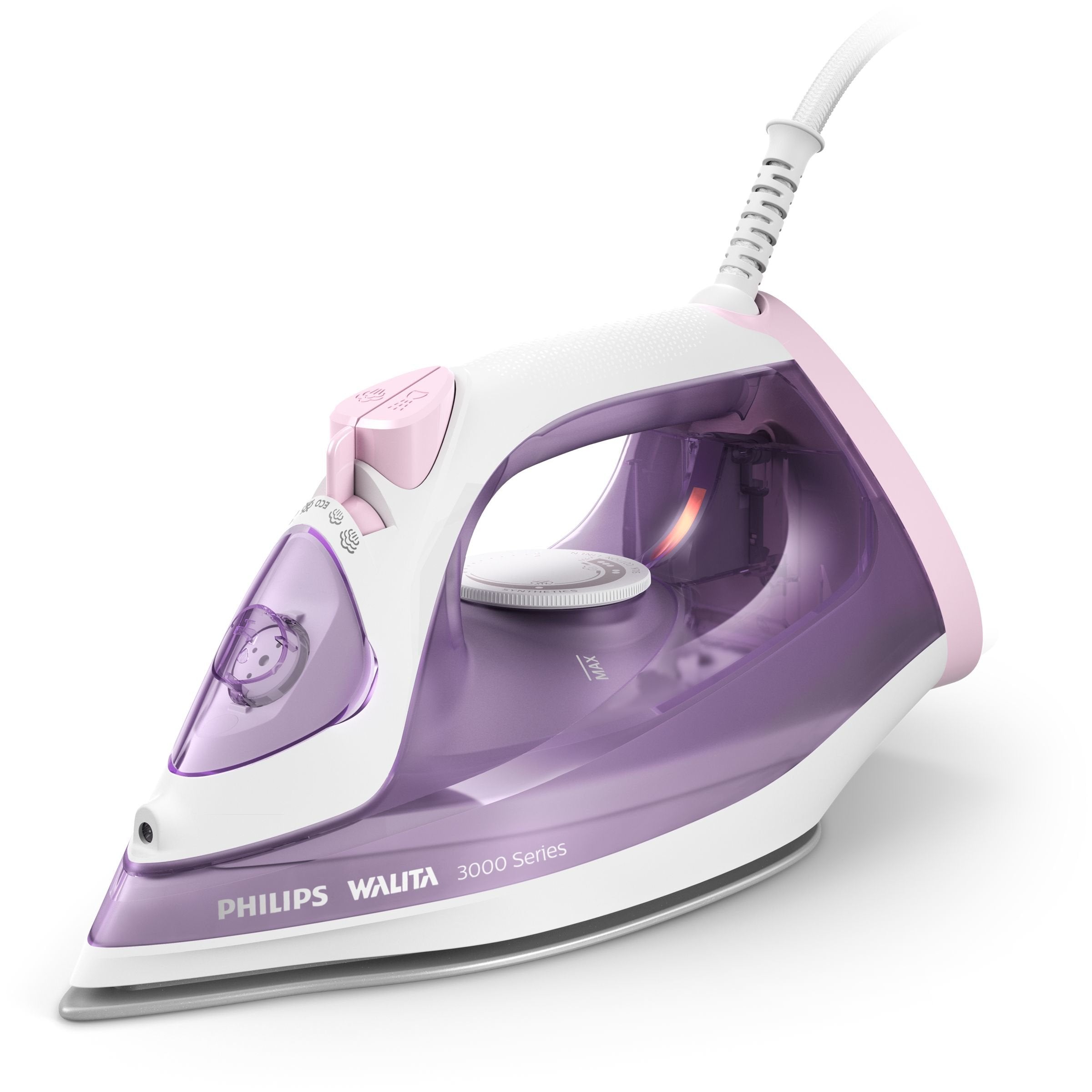 Plancha  Philips 3000 Series Dst3010/30  A Vapor Suela De Cerámica 2000 W Púrpura, Blanco