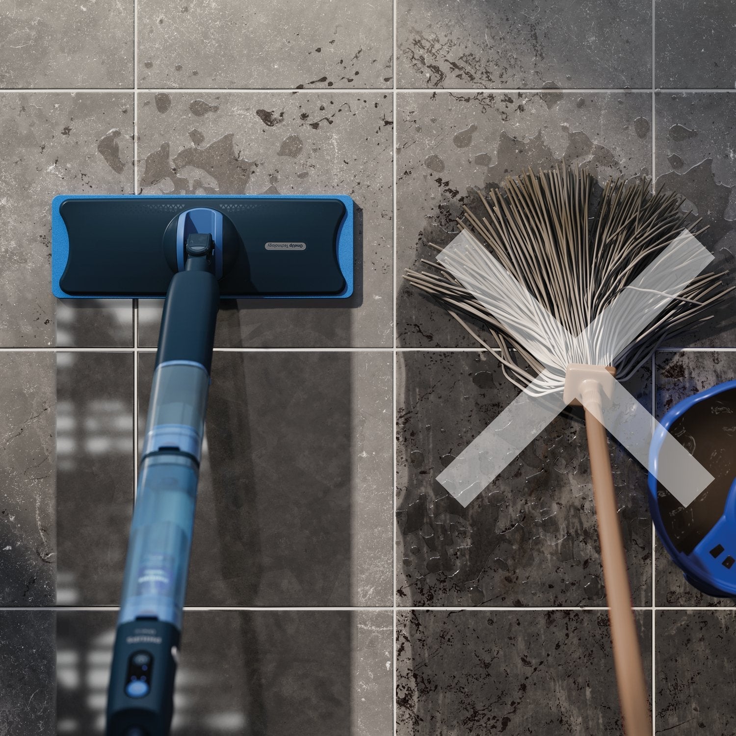 Philips Xv5113/01 Mopa, Fregona Y Cubo Azul