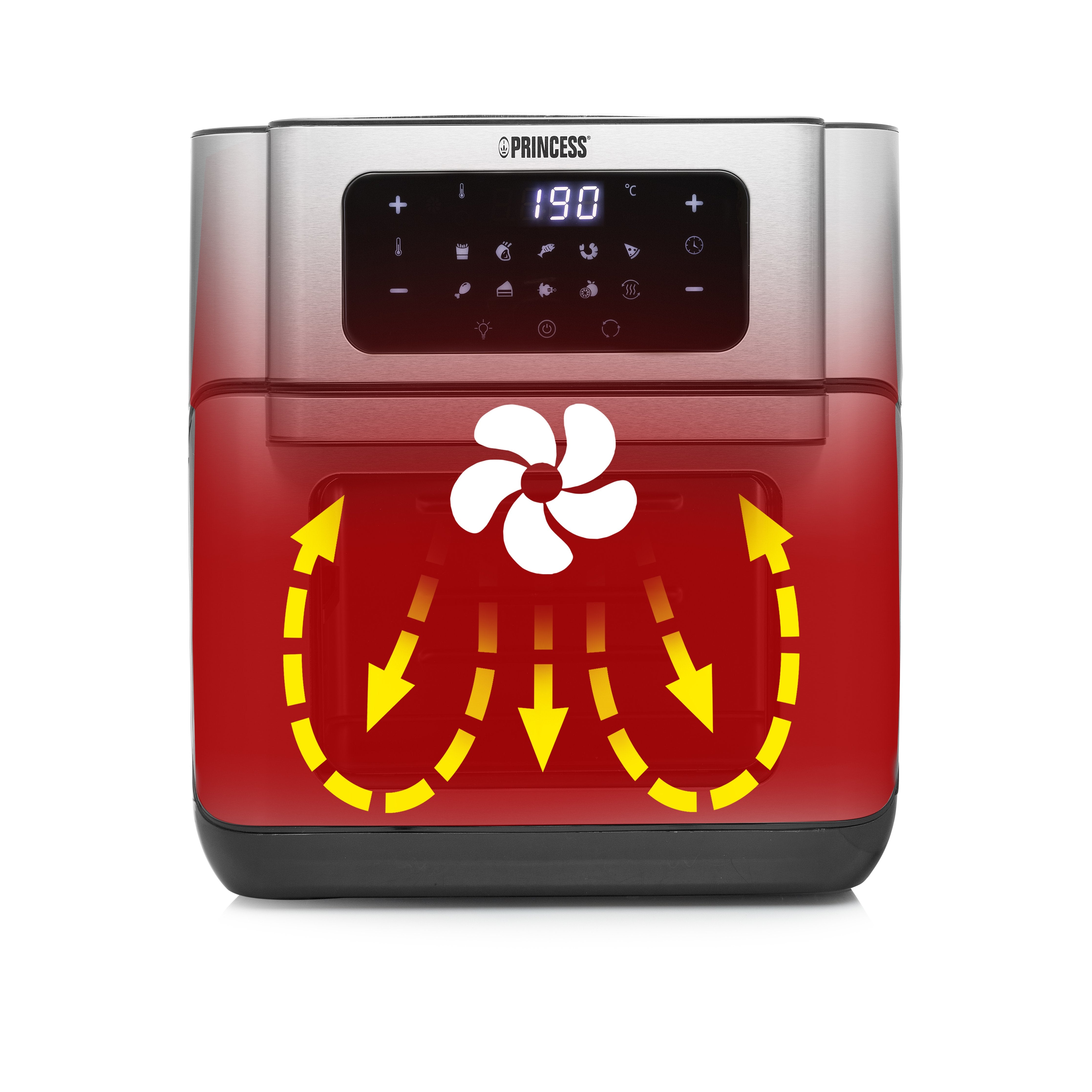 EAN 8713016091451 - Princess 182065 Sencillo 10 L Independiente 1500 W Freidora de aire caliente Plata imagen 19