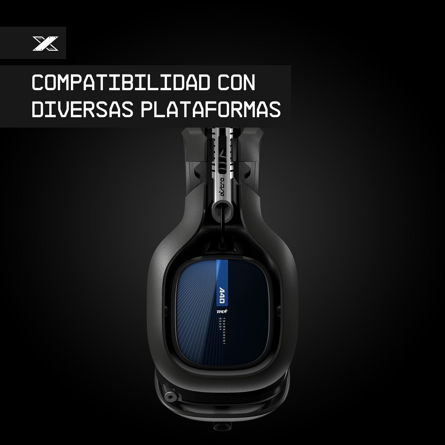 Auriculares  Astro Gaming A40 Tr Juego Negro, Azul, Plata