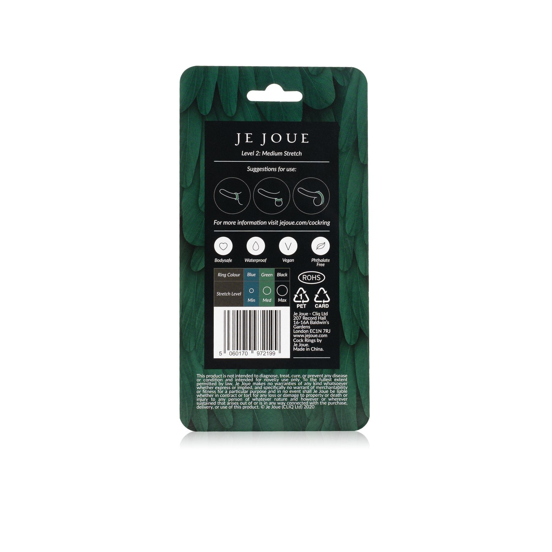 Je Joue - Anillo Silicona Verde - Estrangulamiento Medio