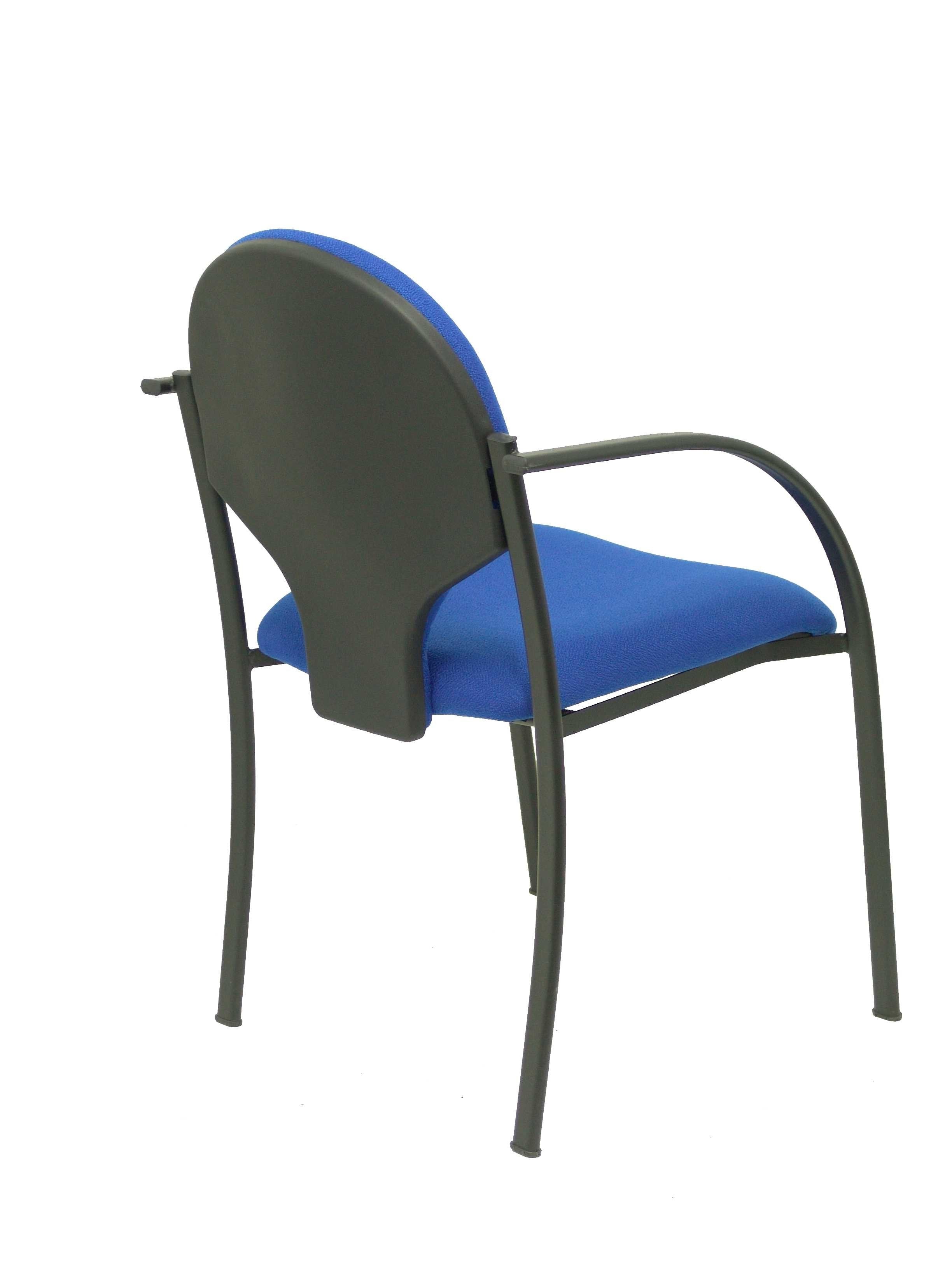 Pack 2 Sillas Hellin Chasis Negro Bali Azul