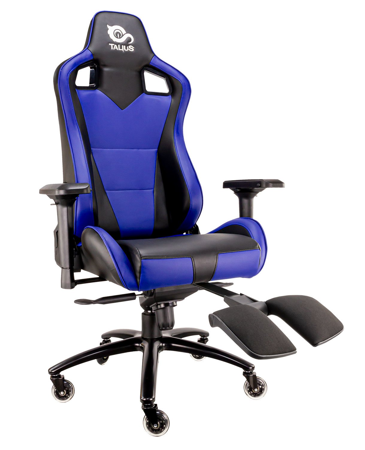 Talius Silla Caiman V2 Gaming Negra/Azul, Reposapies, 4d, Frog