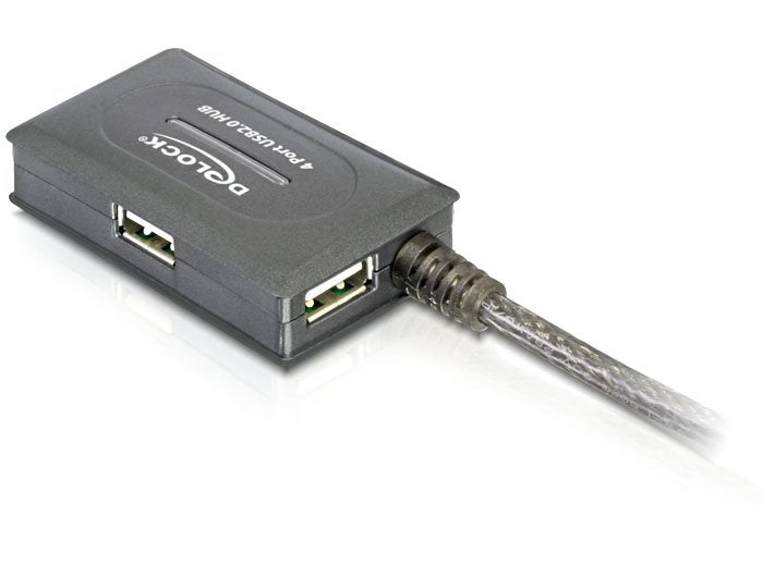 Delock Cable De Extensión Usb 2.0 10 M Activo Con Hub 4 Puertos