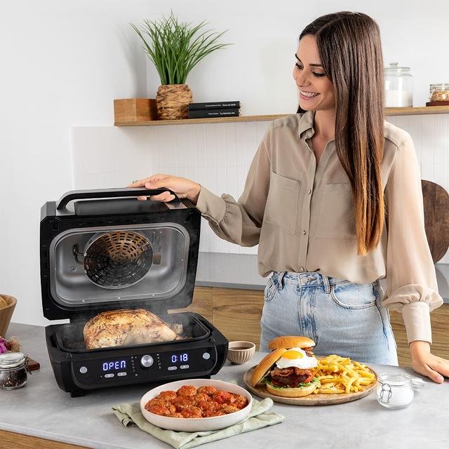 Freidora Cecotec Cecofry Firedome 8000 Pro Sencillo 8 L Independiente 1700 W De Aire Caliente Negro, Acero Inoxidable