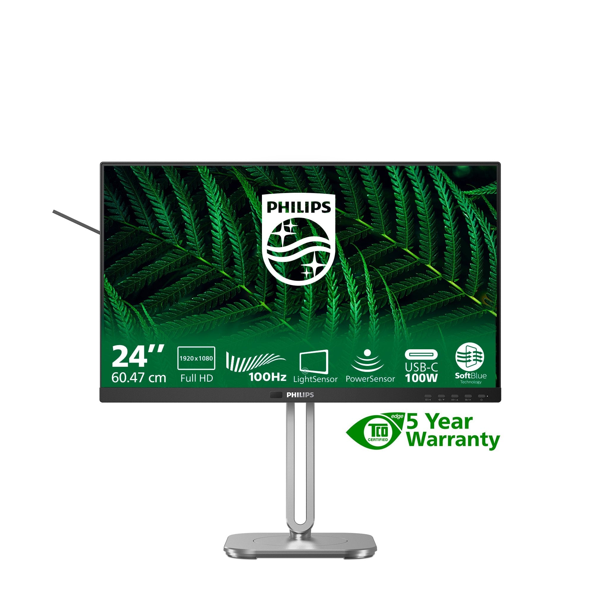 Monitor Philips  23,8" 24b2g5301 16:09 Hdmi+Dp+Usb-C Darkgre