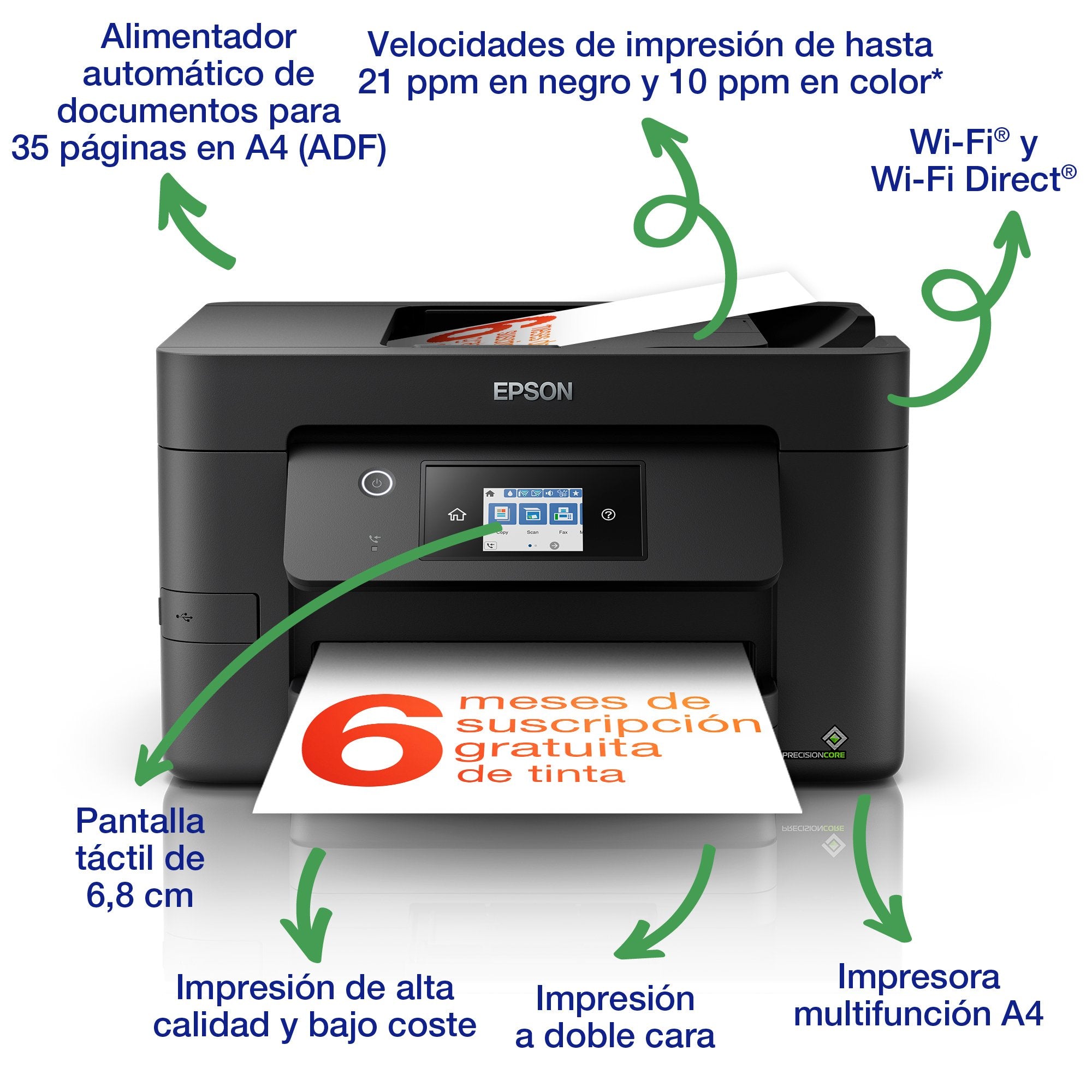 EAN 8715946679792 - Epson WorkForce Pro WF‑3825DWF Inyección de tinta A4 4800 x 2400 DPI 21 ppm Wifi imagen 4