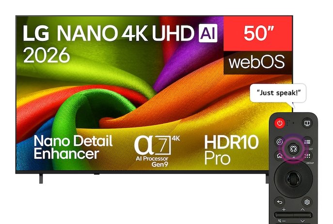 EAN 8806096744680 - LG NANO 4K UHD AI 50NU850B6LA 127 cm (50") 4K Ultra HD Smart TV Wifi Negro imagen 1