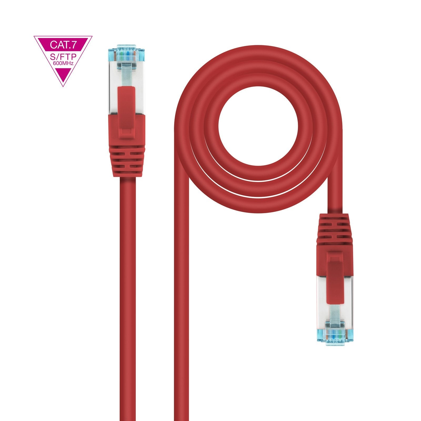 Nanocable Cable Red Cat.7 Lszh Sftp Pimf Awg26 25cm - Rojo