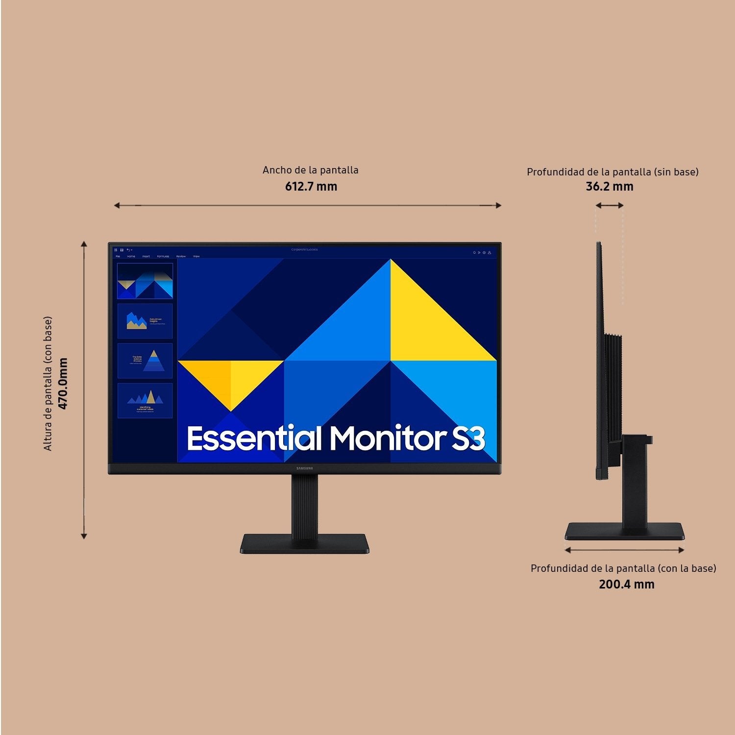 EAN 8806095803043 - Samsung S27D304GAU pantalla para PC 68,6 cm (27") 1920 x 1080 Pixeles Full HD LED Negro imagen 4