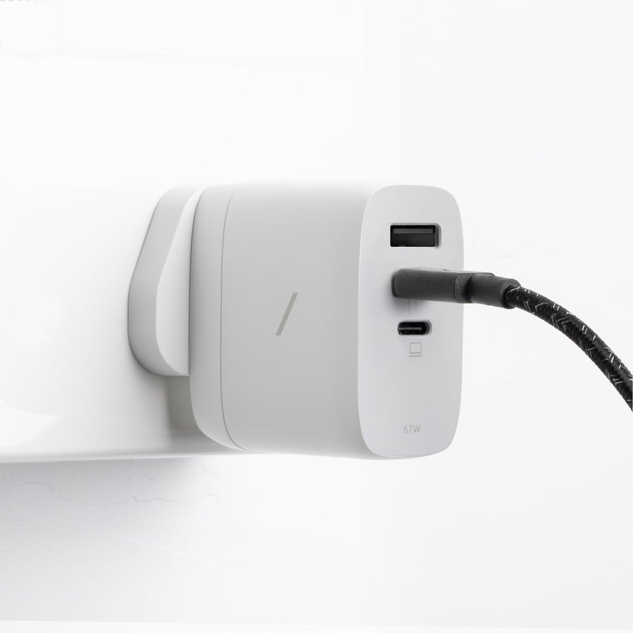 Native Union Fast Gan Charger Pd 67w Portátil, Smartphone, Tableta Blanco Corriente Alterna Carga Rápida Interior