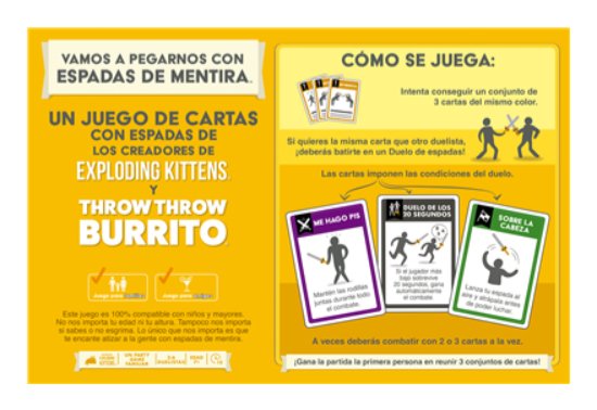 EAN 810083046464 - Asmodee EKISWRD01ES juego de tablero Vamos a pegarnos con espadas de mentira 20 min Juego de mesa Partido imagen 2