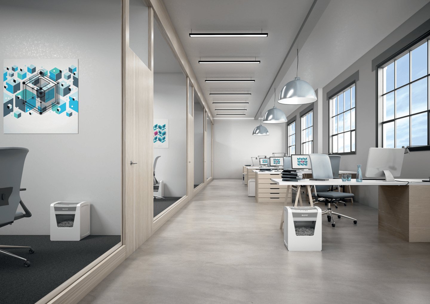 EAN 4002432118953 - Leitz 80020000 triturador de papel Microcorte 55 dB 22,3 cm Blanco imagen 8