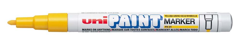 Uniball Marcador Paint Px-21l Amarillo -12u-