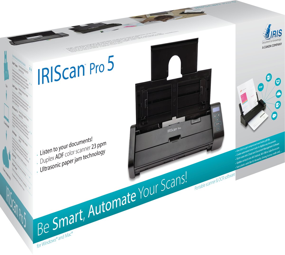 Escaner Iris Iriscan Pro 5 - 23ppm  Iriscan Pro 5, Cis, 23 Ppm, 27 - 413 G/M², 24-Bit, Twain/Wia, Usb 2.0