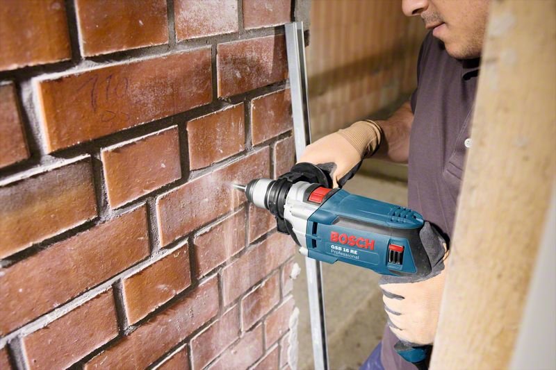 Bosch Professional Taladro De Impacto Gsb 16 Re Professional Azul/Negro, 750 W, Maletín 060114e500