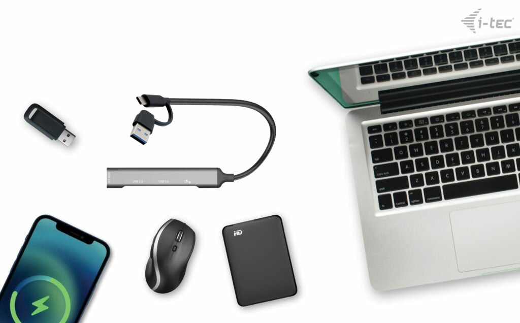 I-Tec Usb-A Usb-C Metal Hub 1x Usb-C 3.1 + 3x Usb 2.0